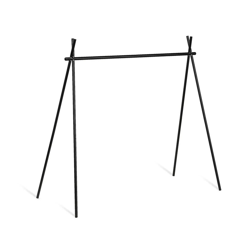 Foldable Camping Tripod Top Plate With Hanging Hole High Strength Bending Camping Hanging Rack Top Plate For BBQ Picnic Hiking