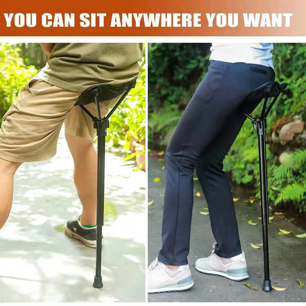 Camping Stool One Leg Collapsible Chair Retractable Folding Stool Adjustable for Outdoor Hiking Picnic Travel