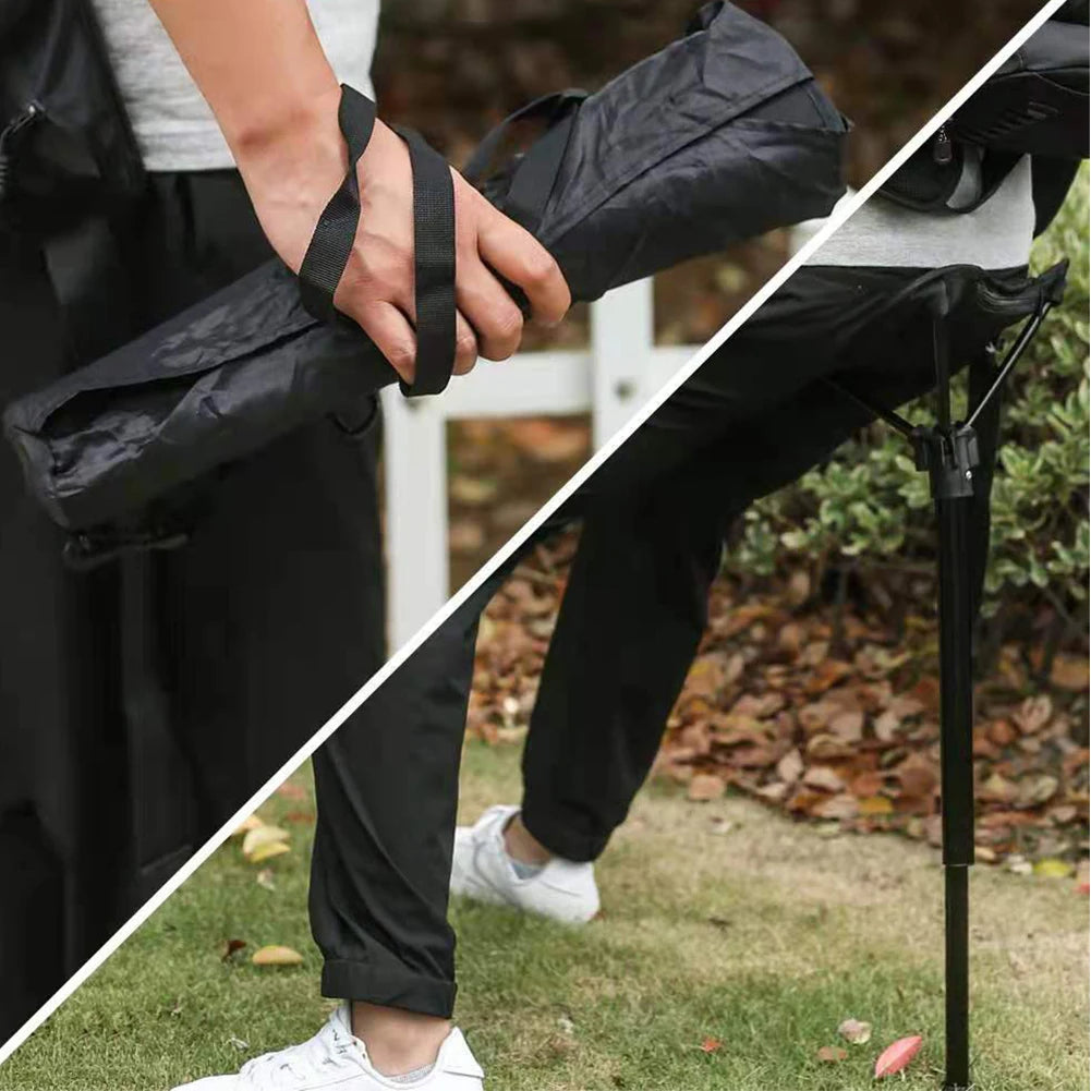Camping Stool One Leg Collapsible Chair Retractable Folding Stool Adjustable for Outdoor Hiking Picnic Travel